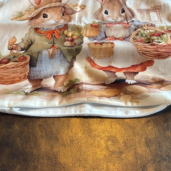 NEW Beatrix Potter Peter Rabbit inspired harvest throw pillow cover baby nursery - Picture 6 of 11